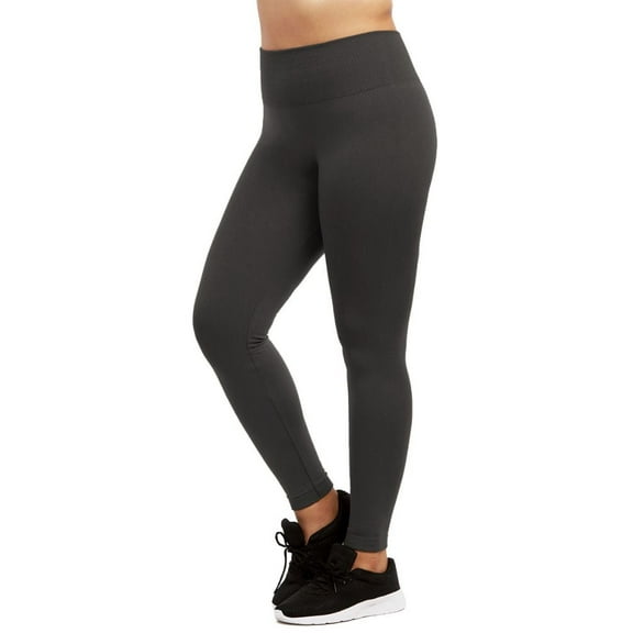 LAVRA Women's High Waist Fleece Leggings Regular & Plus Size Wide Band Yoga Pants