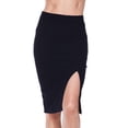 thumbnail image 1 of LAVRA Women's High Waist Stretch Midi Pencil Skirt with Slit, 1 of 4