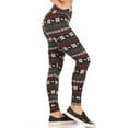 thumbnail image 1 of LAVRA Women's Holiday High Waist Fleece Regular Size Leggings Gift, 1 of 4