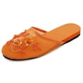 thumbnail image 1 of Lavra Women’s Mesh Sequin Slippers Beaded Chinese Floral Slide Sandals, 1 of 4