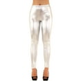 thumbnail image 1 of LAVRA Women's Metallic Shiny Full Length Leggings, 1 of 3