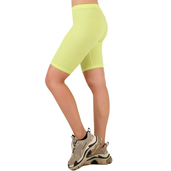 LAVRA Women's Mid Rise Biker Bike Shorts Nylon Legging Fashion Pants