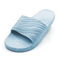 thumbnail image 1 of LAVRA Women's Non Slip Cushion Blue Bath Slippers Soft Open Toe Indoor Outdoor Sandals, 1 of 3