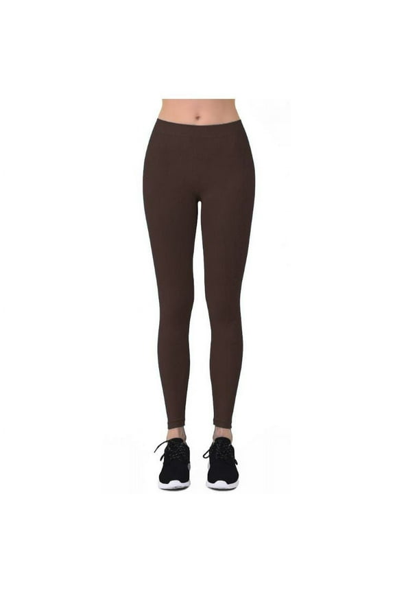 Women's Nylon Leggings Full Length Active Pants Yoga Strech Solid Color