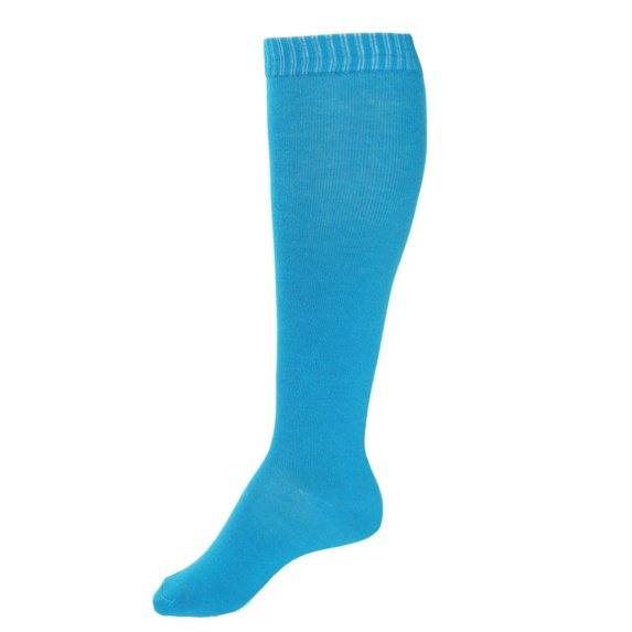 LAVRA Women's Pair of Lightweight Solid Color Full Length Socks-Blue
