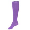 thumbnail image 1 of LAVRA Women's Pair of Lightweight Solid Color Full Length Socks-Purple, 1 of 1