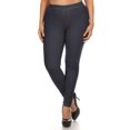 thumbnail image 1 of LAVRA Women's Plus Size Fleece Lined Real Pocket Jeggings Jean Leggings, 1 of 3