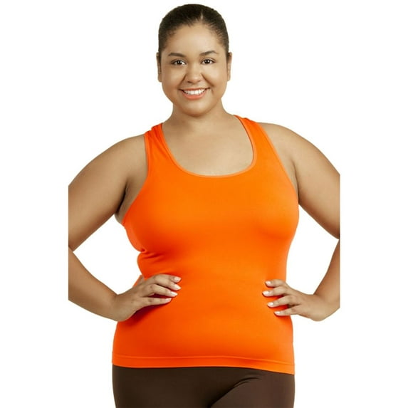 LAVRA Women's Plus Size Nylon Strechy Racerback Tank Top
