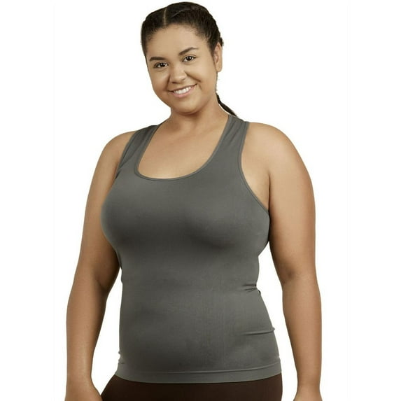LAVRA Women's Plus Size Nylon Strechy Racerback Tank Top
