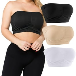 Clearance under $10 Cotonie Bandeau Bra Padded Strapless Bra for