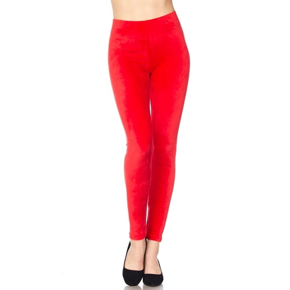 LAVRA Women's Plus Size Velvet Leggings High Wasited Warm Stretch Pants
