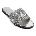 thumbnail image 1 of LAVRA Women's Rhinestone Slides Crystal Embellished Bling Sandals, 1 of 5
