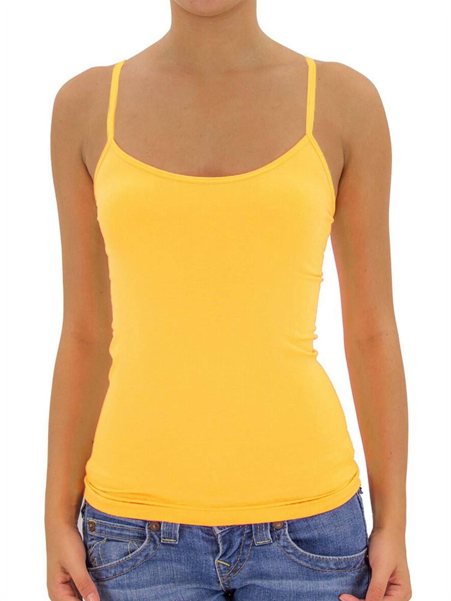 yellow strap top