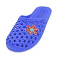 thumbnail image 1 of LAVRA Women's Slip on Mule Jelly Black Slide Sandals with Flower Decal, 1 of 3
