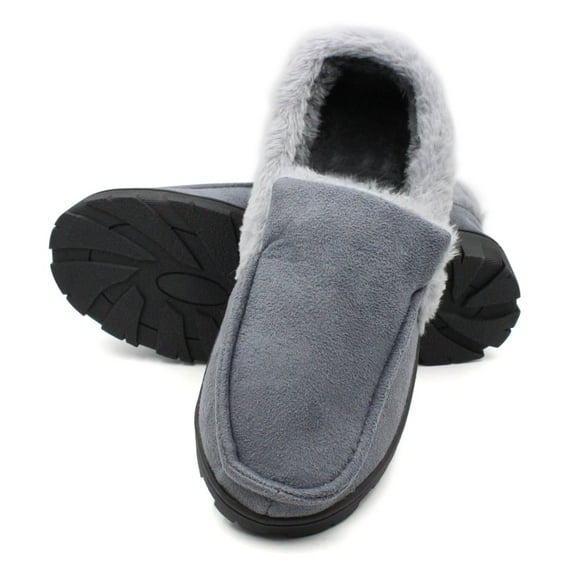 LAVRA Women's Slippers Faux Fur Lined Suede Moccasin House Shoes