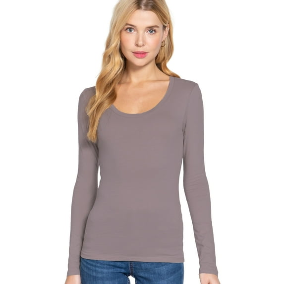 LAVRA Women's Soft Casual Crew Neck Long Sleeve Shirt