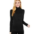 thumbnail image 1 of LAVRA Women's Soft Turtle Neck Long Sleeve Shirt Warm Basic Layer Tee, 1 of 3