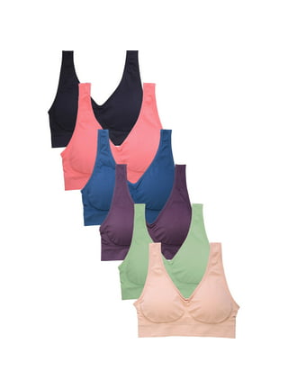 LAVRA Women's Assorted Lace And Plain Colorful Padded DD Bras (Pack of 6) 