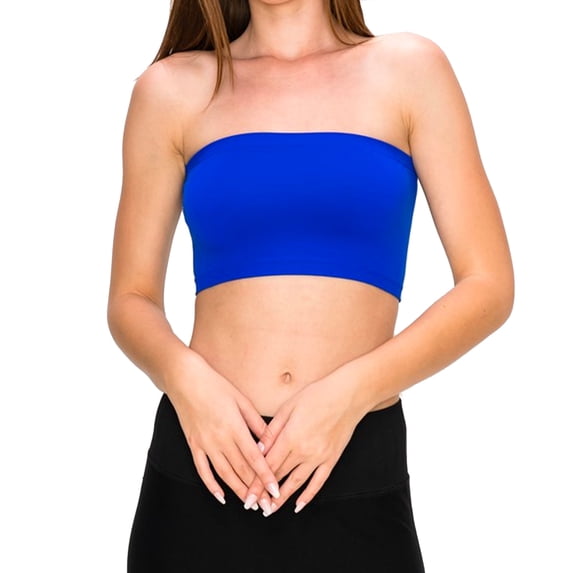 LAVRA Women's Strapless Bra Cropped Seamless Tube Top Stretch Sport Bandeau