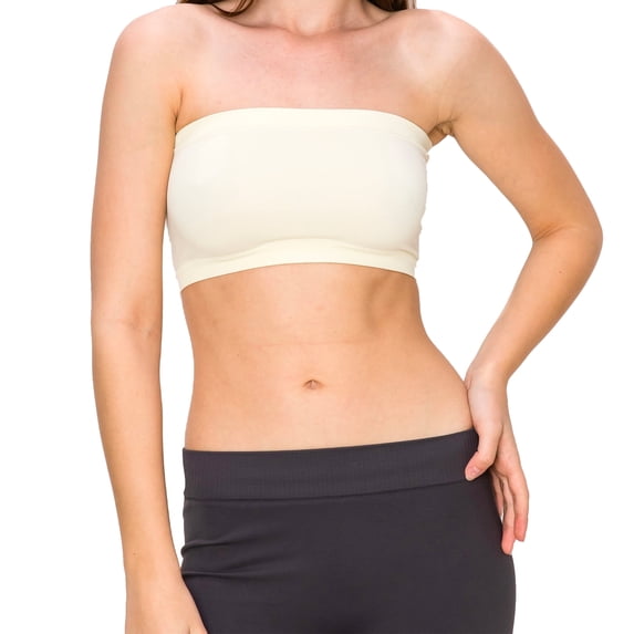 LAVRA Women's Strapless Bra Cropped Seamless Tube Top Stretch Sport Bandeau
