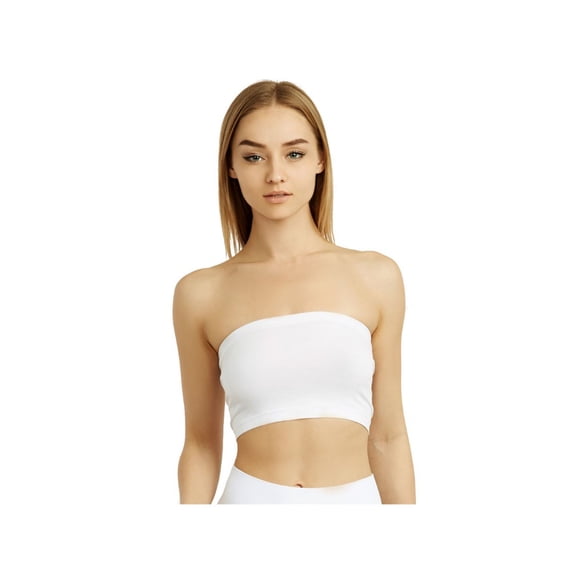LAVRA Women's Strapless Bra Cropped Seamless Tube Top Stretch Sport Bandeau