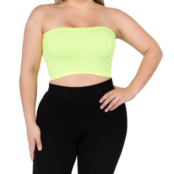 LAVRA Women's Strapless Bralette Non Padded Plus Size Bandeau Seamless Tube Top