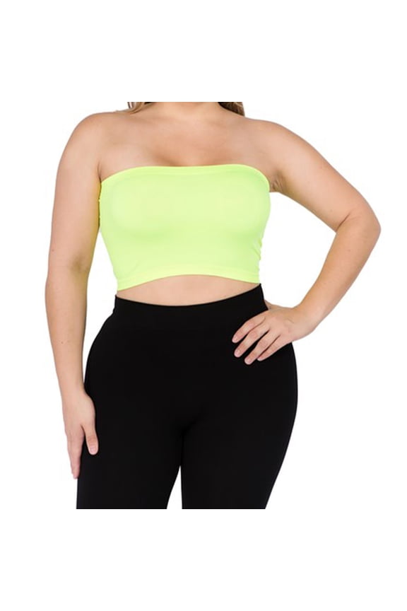 Women's Strapless Bralette Non Padded Plus Size Bandeau Seamless Tube Top