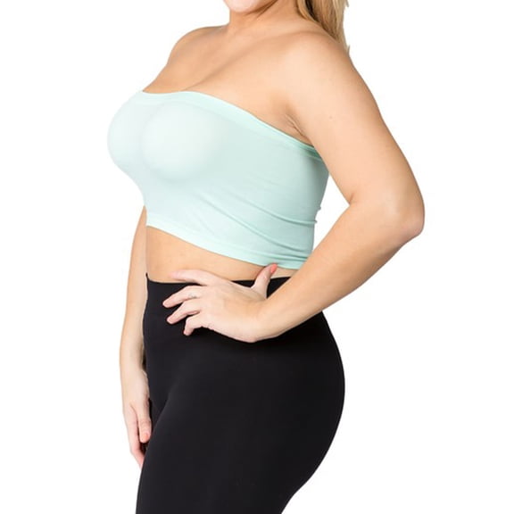 LAVRA Women's Strapless Bralette Non Padded Plus Size Bandeau Seamless Tube Top