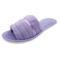 thumbnail image 1 of LAVRA Women's Terry Slippers Open Toe House Shoes Fuzzy Slip On Slides, 1 of 4