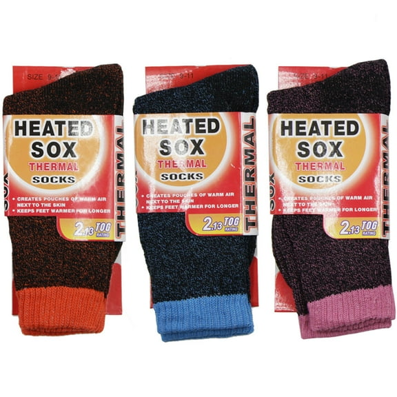 LAVRA Women's Thermal Socks Size 9-11 Warm Winter Heated Sox Insulated Feet Pair of 1-3 Packs