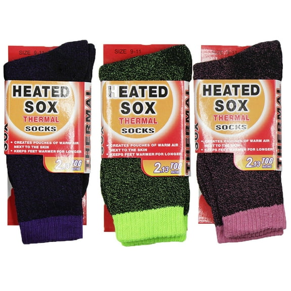 LAVRA Women's Thermal Socks Size 9-11 Warm Winter Heated Sox Insulated Feet Pair of 1-3 Packs
