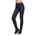 thumbnail image 1 of LAVRA Women's Warm Fleece Lined Mid Rise Blue Winter Jeggings, 1 of 4