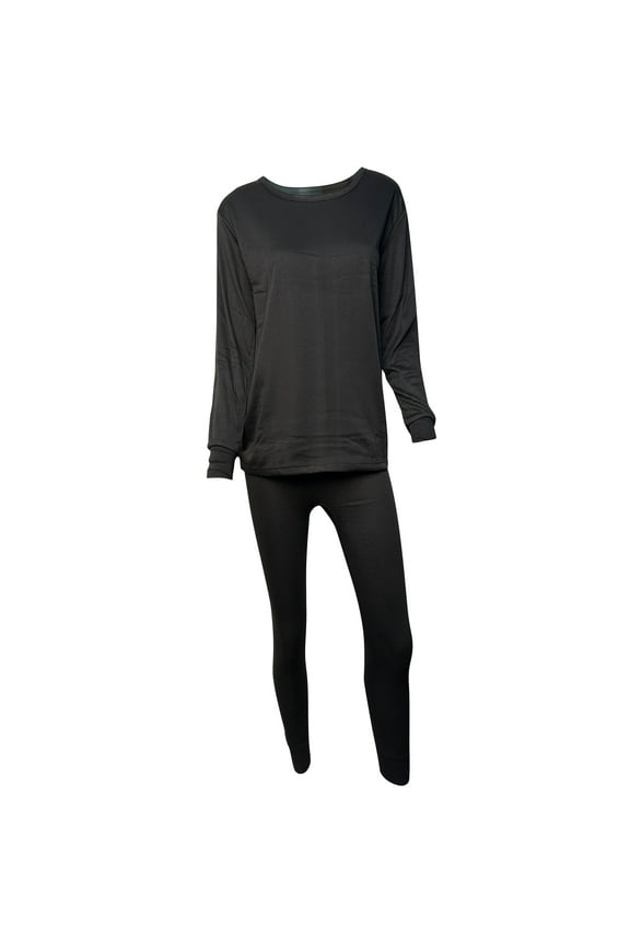 Women's Warm Fleece Thermal Sets Insulated Long John Underwear Winter Pajama