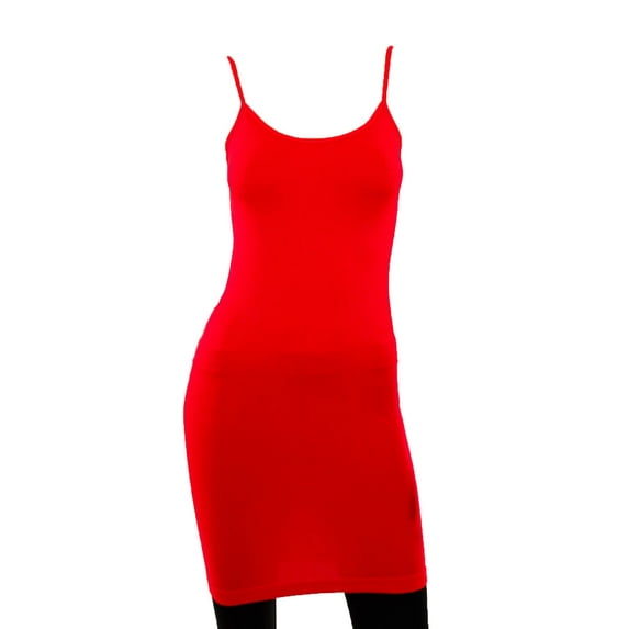 LAVRA Womens Long Camisole Tank Top Basic Layering Spaghetti Strap Top