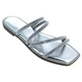 thumbnail image 1 of LAVRA Womens Rhinestone Slides Bling Summer Sandals Strappy Sparkle Sexy Flip Flop, 1 of 4