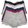 thumbnail image 1 of LAVRA Women's Multi Pack Lace Panties Floral Boyshorts Underwear, 1 of 5