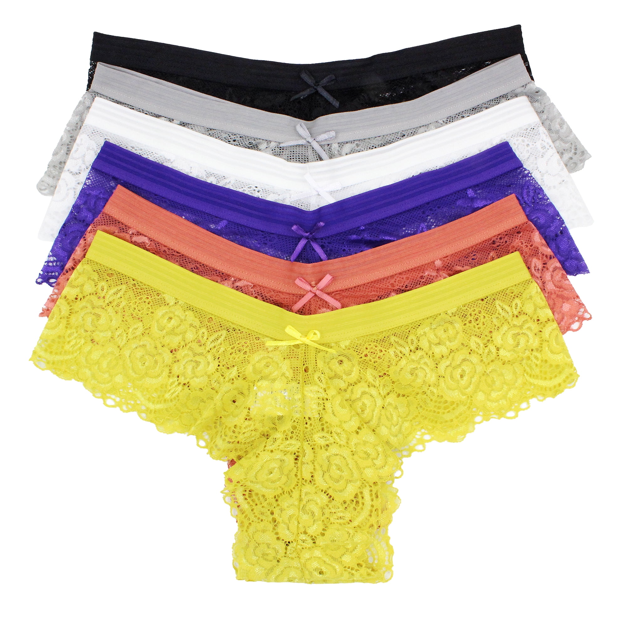 Ladies Skoden Floral Undergarment Yellow Women's Boyshort Panties