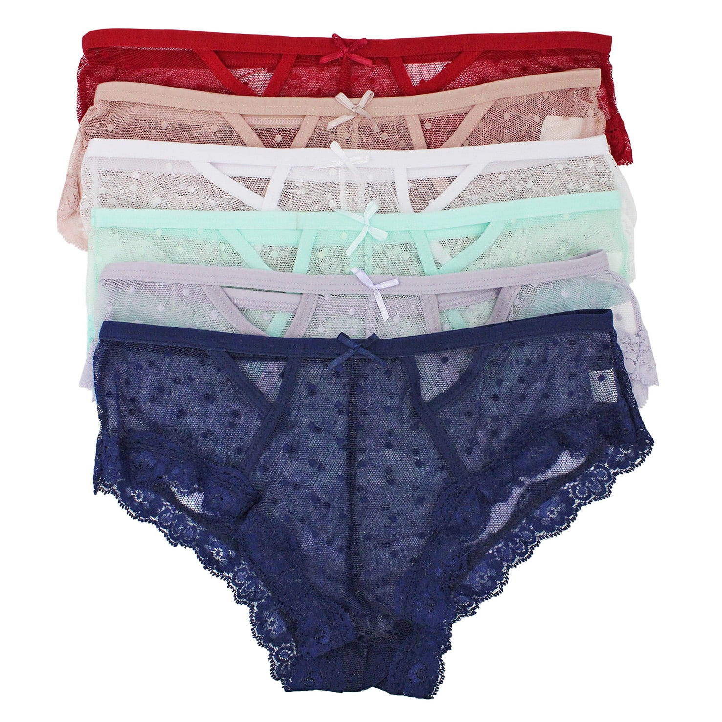12 Pack Womens Lace Boyshorts Bikini Panties Sexy Boy Shorts