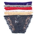 thumbnail image 1 of LAVRA Women's Multi Pack Lace Panties Floral Boyshorts Underwear, 1 of 4