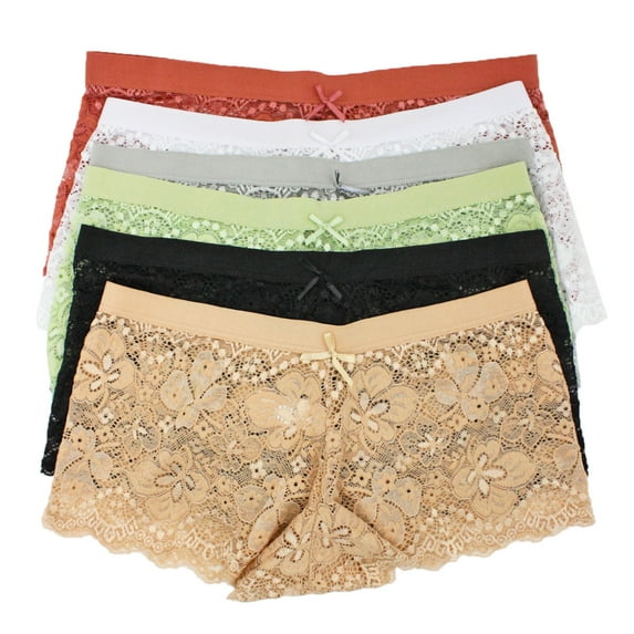 LAVRA Womens Underwear Lace Panties | Plus Size sexy panties & Boyshorts | Ladies Brief cheeky underwear for women Hipster Multi Pack