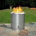 thumbnail image 1 of LAVRE Stainless Steel Smokeless Fire Pit with Grill, Outdoor Portable Wood Burning Fire Pits for Bonfire, Camping,Patio. Low Smoke Firepit for Outside with Cover,Silver,15.3Inch, 1 of 7
