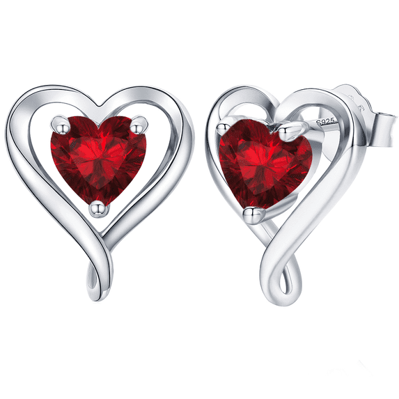 LAVUMO Heart Earrings for Women Sterling Silver 925 ,5A Cubic Zircon Jewelry Festival Gift for Her