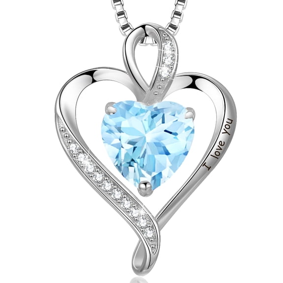 LAVUMO Heart Necklace for Women Sterling Silver 925 Jewelry Gift for Loved one