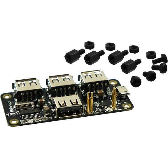 LAWONP-4-Port Stackable USB Hub HAT for Raspberry Pi Zero V1.3 (with Camera Connector) and Pi Zero W /2W (with Bluetooth & WiFi)