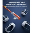 thumbnail image 1 of LAWONP-Link Cable 16 FT Compatible with Meta Quest 3S/Oculus Quest 3, Quest2/Pro/Pico4 Accessories and PC/SteamVR, High Speed PC Data Transfer, USB 3.0 to USB C Cable for VR Headset, Blood Orange, 1 of 3