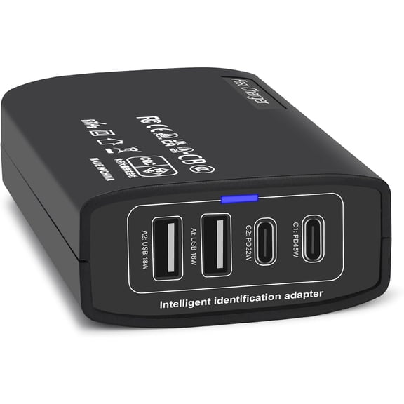LAWONP-USB C Fast Charger Block 100W Independent Output Charging Station for Multiple Devices, 4 Port Desktop Charging Station Portable Multi Device Charging Dock for iPad Phones Tablet & More