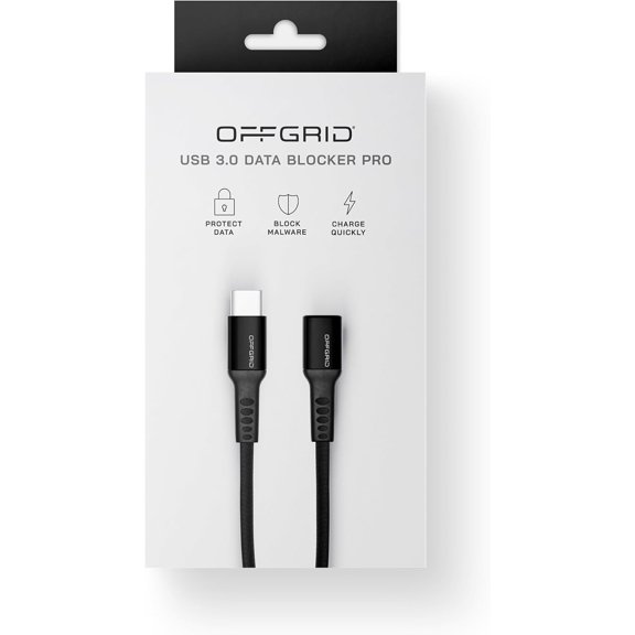 LAWONP-USB Data Blocker USB-C Data Protection Adapter for Secure Charging, Juice Jacking Prevention, Compatible with Smartphones, Tablets, Laptops, Travel Privacy Accessory - 2-Pack