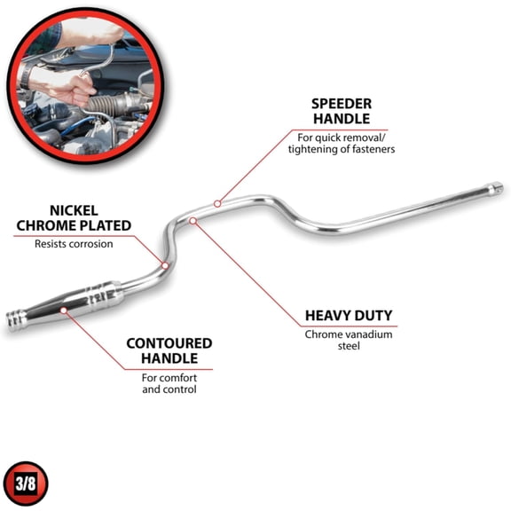 LAWONP-W38128 3/8-Inch Drive Speeder Handle