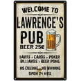 thumbnail image 1 of LAWRENCE'S Pub Sign Vintage Man Cave Bar Decor Gift 12x18 Metal 112180028066, 1 of 1