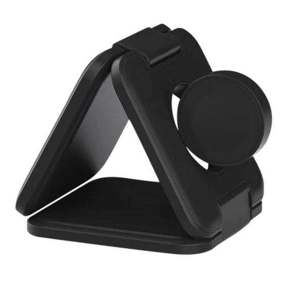LAX Gadgets 3-in-1 Charging Stand, MagSafe Compatible, Foldable, Wireless  (Black)